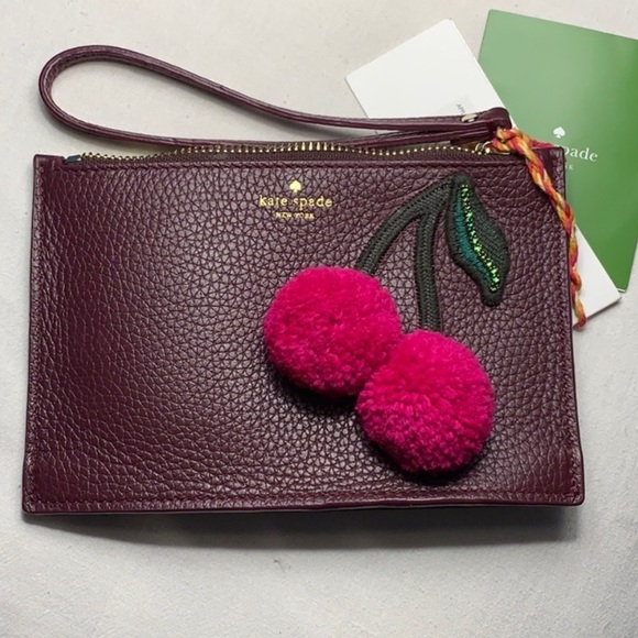 kate spade Handbags - 🎁 🎉HP🎉Kate Spade ♠️ Cherries Leather Wristlet